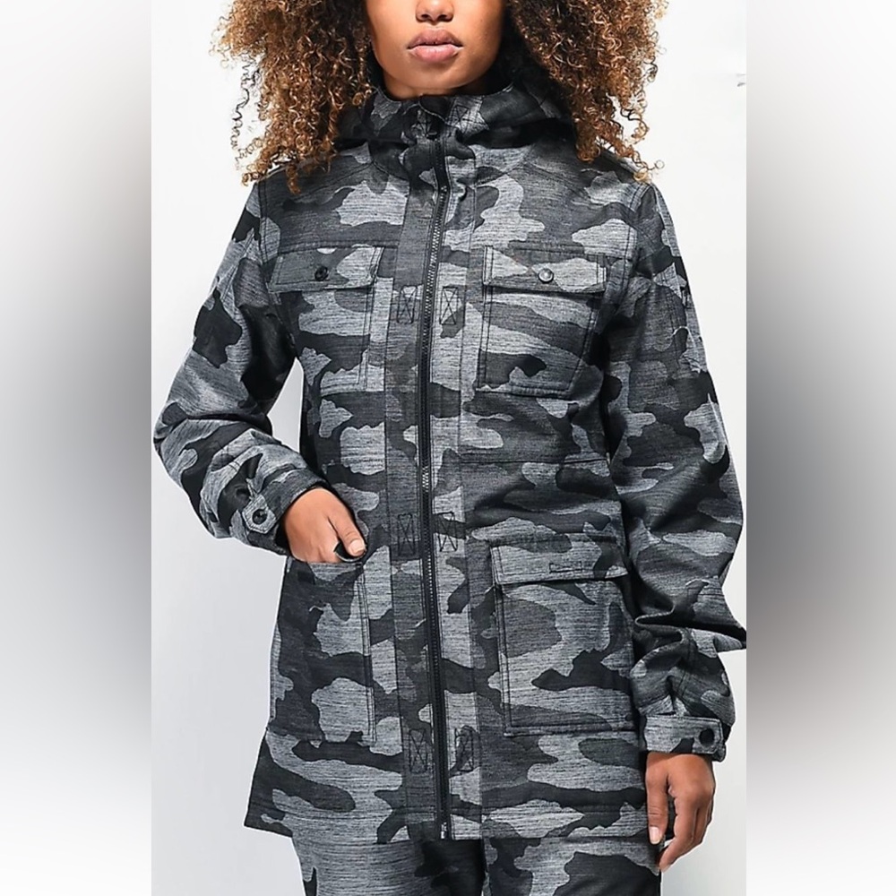 Aperture Aster Grey Camo 10K Snowboard Jacket